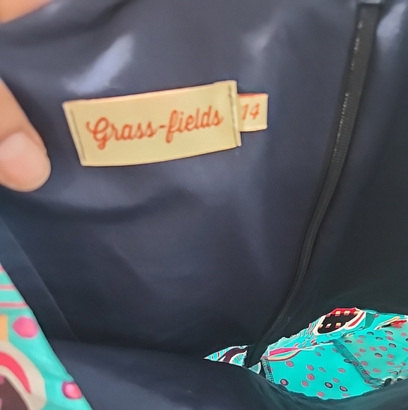 GRASS FIELDS sleeveless Ankara jumpsuit Multi color sz 14 - Picture 5 of 10